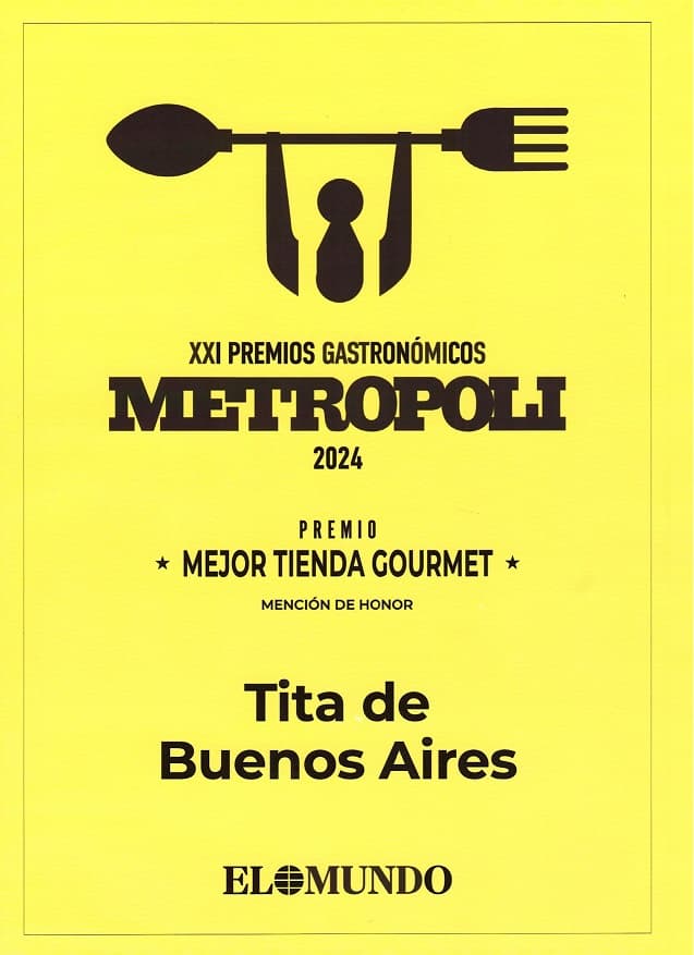 Tita Buenos Aires Premio Metropoli 2024 Diploma